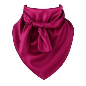 Dark Pink Wild Rag Scarf 35x35 Satin Western Cowgirl Cowboy Bandana